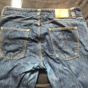 Nudie Jeans Men's Easy Emil Dry Navy 100% Organic Cotton Jeans Sz 33 X 32